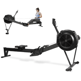 Only Supports Self Pickup-Professional Indoor Rowing Machine, Wind Resistance Rowing Machine With LCD Display, Adjustable Air Resistance, Comfort (Option: BLK) Only Supports Self Pickup-Professional Indoor Rowing Machine, Wind Resistance Rowing Machine With LCD Display, Adjustable Air Resistance, Comfort (Option: BLK)